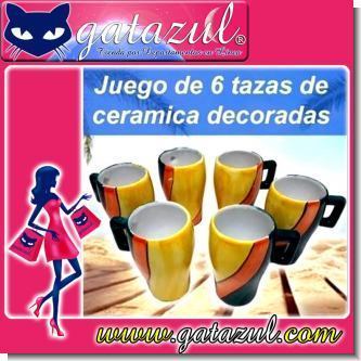 Read full article DECORATED CERAMIC CUPS SET OF 6 UNITS