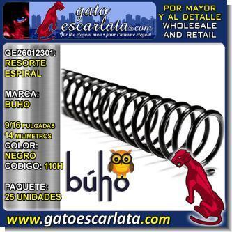 Read full article SPIRAL SPRING 9/16 INCH 14 MILLIMETERS BLACK CODE 110H BRAND BUHO - PACK OF 25 UNITS Read full article SPIRAL SPRING 9/16 INCH 14 MILLIMETERS BLACK CODE 110H BRAND BUHO - PACK OF 25 UNITS