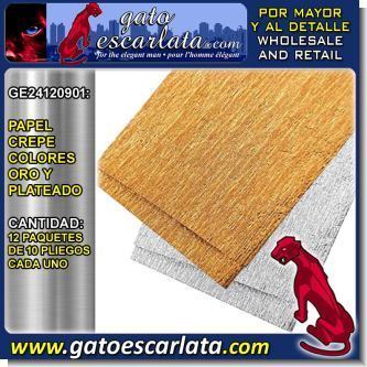 Lee el articulo completo PAPEL CREPE COLORES ORO Y PLATEADO - 12 PAQUETES DE 10 PLIEGOS CADA UNO Lee el articulo completo PAPEL CREPE COLORES ORO Y PLATEADO - 12 PAQUETES DE 10 PLIEGOS CADA UNO