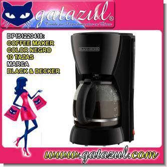 Lee el articulo completo COFFEE MAKER COLOR NEGRO DE 10 TAZAS MARCA BLACK & DECKER