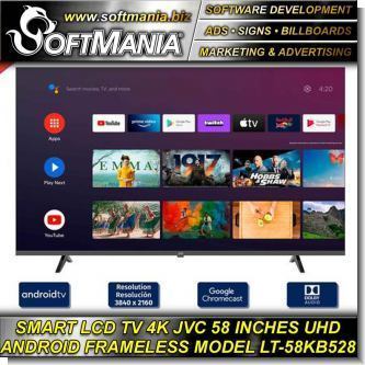 Read full article SMART LCD TV 4K JVC 58 INCHES UHD ANDROID FRAMELESS MODEL LT-50KB527