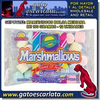 Lee el articulo completo MALVAVISCOS BOLSA MEDIANA DE 100 GRAMOS - 12 UNIDADES