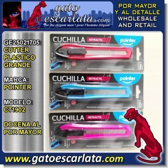 Lee el articulo completo CUTTER PLASTICO GRANDE MARCA POINTER MODELO CT1902 - DOCENA AL POR MAYOR Lee el articulo completo CUTTER PLASTICO GRANDE MARCA POINTER MODELO CT1902 - DOCENA AL POR MAYOR