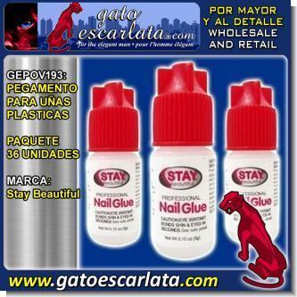 Read full article PLASTIC NAIL GLUE BRAND STAY BEAUTIFUL - PACK OF 36 UNITS Read full article PLASTIC NAIL GLUE BRAND STAY BEAUTIFUL - PACK OF 36 UNITS