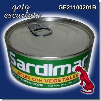 Read full article CANNED TUNA WITH VEGETABLES BRAND SARDIMAR MEDIUM CAN 140 GRAMS - 12 UNITS Read full article CANNED TUNA WITH VEGETABLES BRAND SARDIMAR MEDIUM CAN 140 GRAMS - 12 UNITS