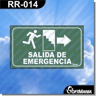 Lee el articulo completo Rotulo Prefabricado - SALIDA DE EMERGENCIA DERECHA