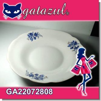 Lee el articulo completo PLATO HONDO DE PORCELANA BLANCA  CON FLORES DIMENSIONES 23 X 5 CENTIMETROS